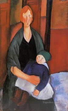  maternidad Arte - Mujer sentada con maternidad infantil 1919 Amedeo Modigliani
